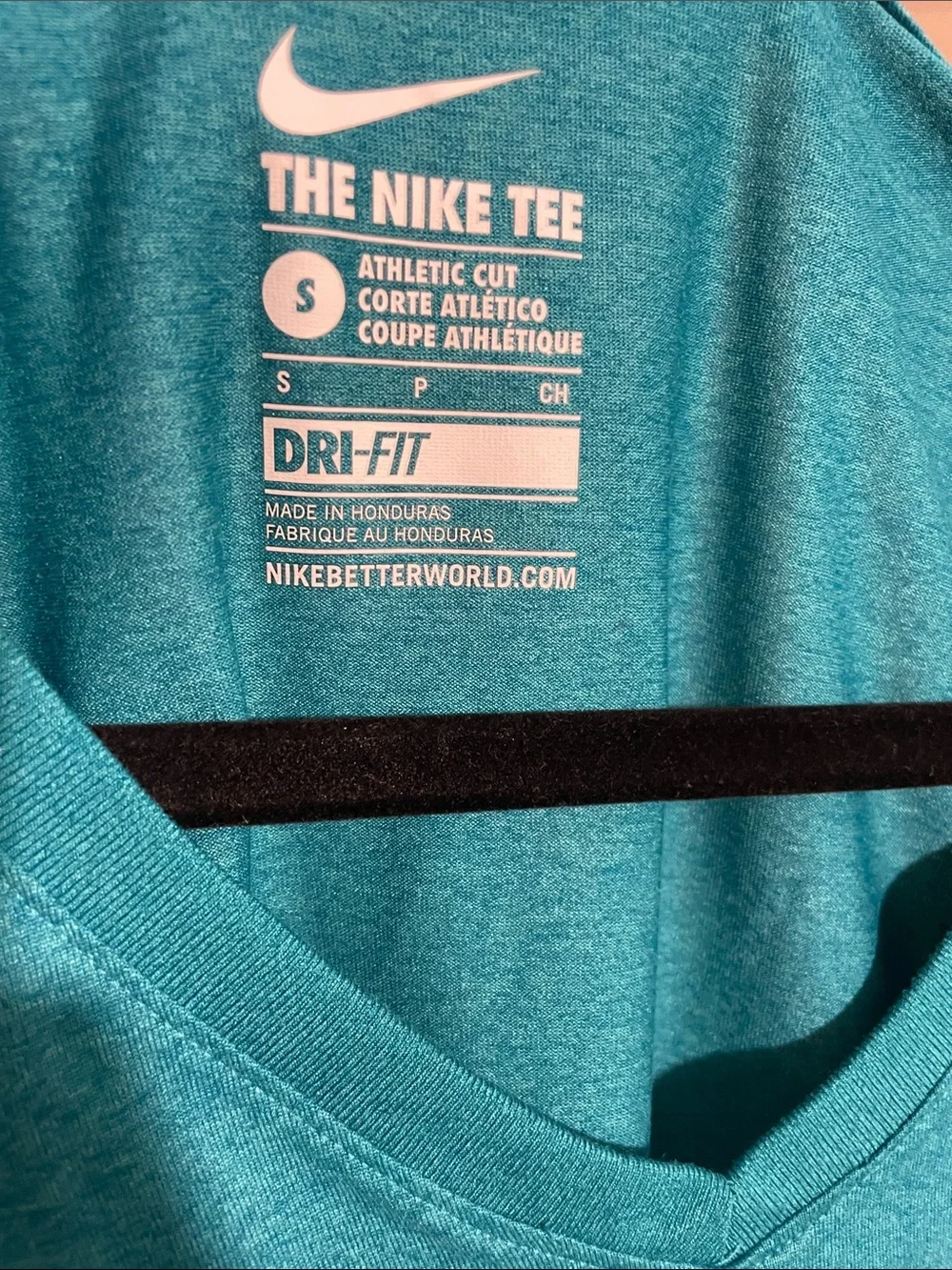 Nike Teal V-Neck Long Sleeve Dri-FIT Top